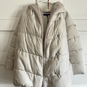 New with Tags - BCBGMAXAZRIA Faux Fur Lined Pearl Puffer Size M